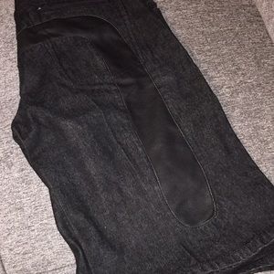 Black jeans shorts